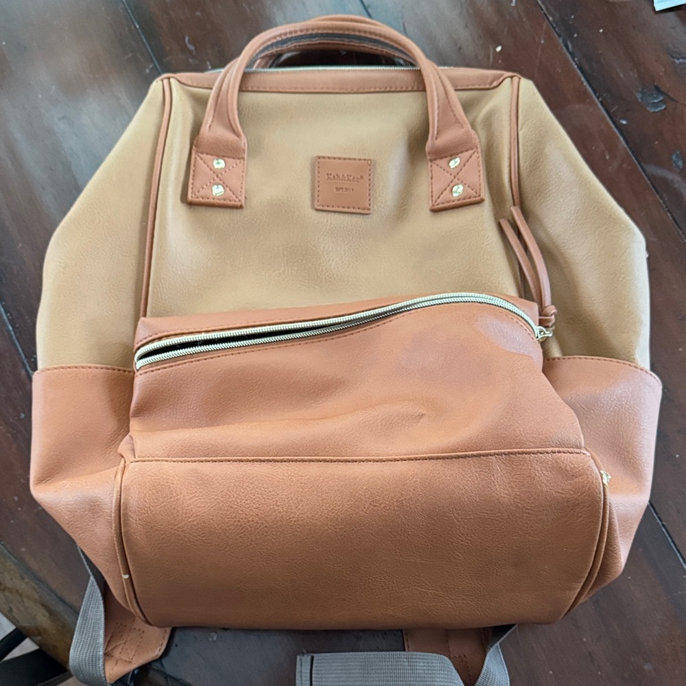 Kah&Kee Leather Backpack for Women and Men 16-inch Laptop Bag